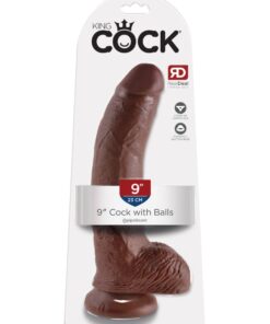 Pipedream – King Cock – 9″ Cock with Balls – Brown