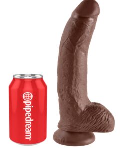 Pipedream – King Cock – 9″ Cock with Balls – Brown