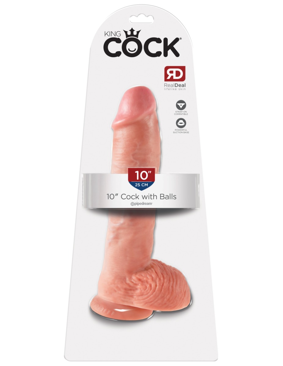 Pipedream – King Cock – 10″ Cock with Balls – Light