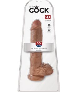 Pipedream – King Cock – 10″ Cock with Balls – Tan