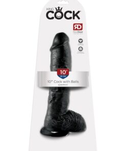 Pipedream – King Cock – 10″ Cock with Balls – Black