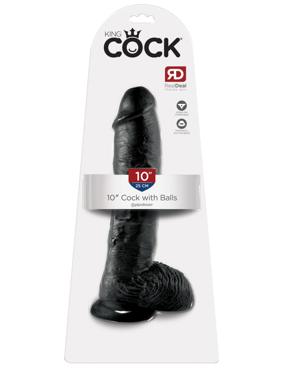 Pipedream – King Cock – 10″ Cock with Balls – Black