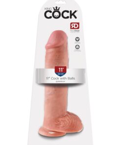 Pipedream – King Cock – 11″ Cock with Balls – Light