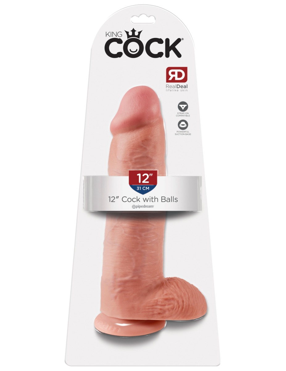 Pipedream – King Cock – 12″ Cock with Balls – Light