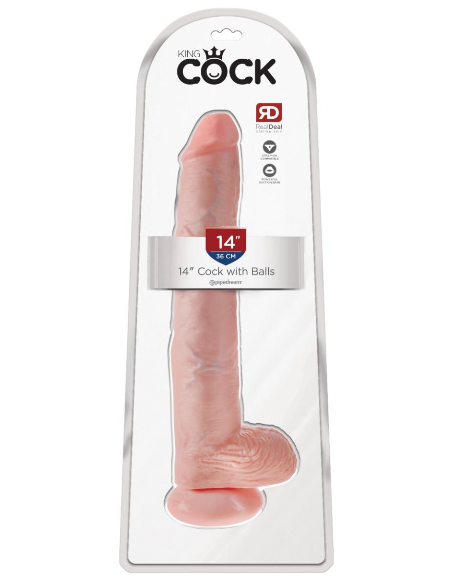 Pipedream – King Cock – 14″ Cock with Balls – Light
