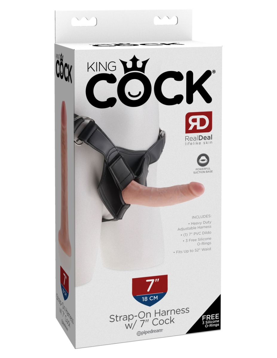 Pipedream – King Cock – Strap on Harness with 7″ Cock – Light