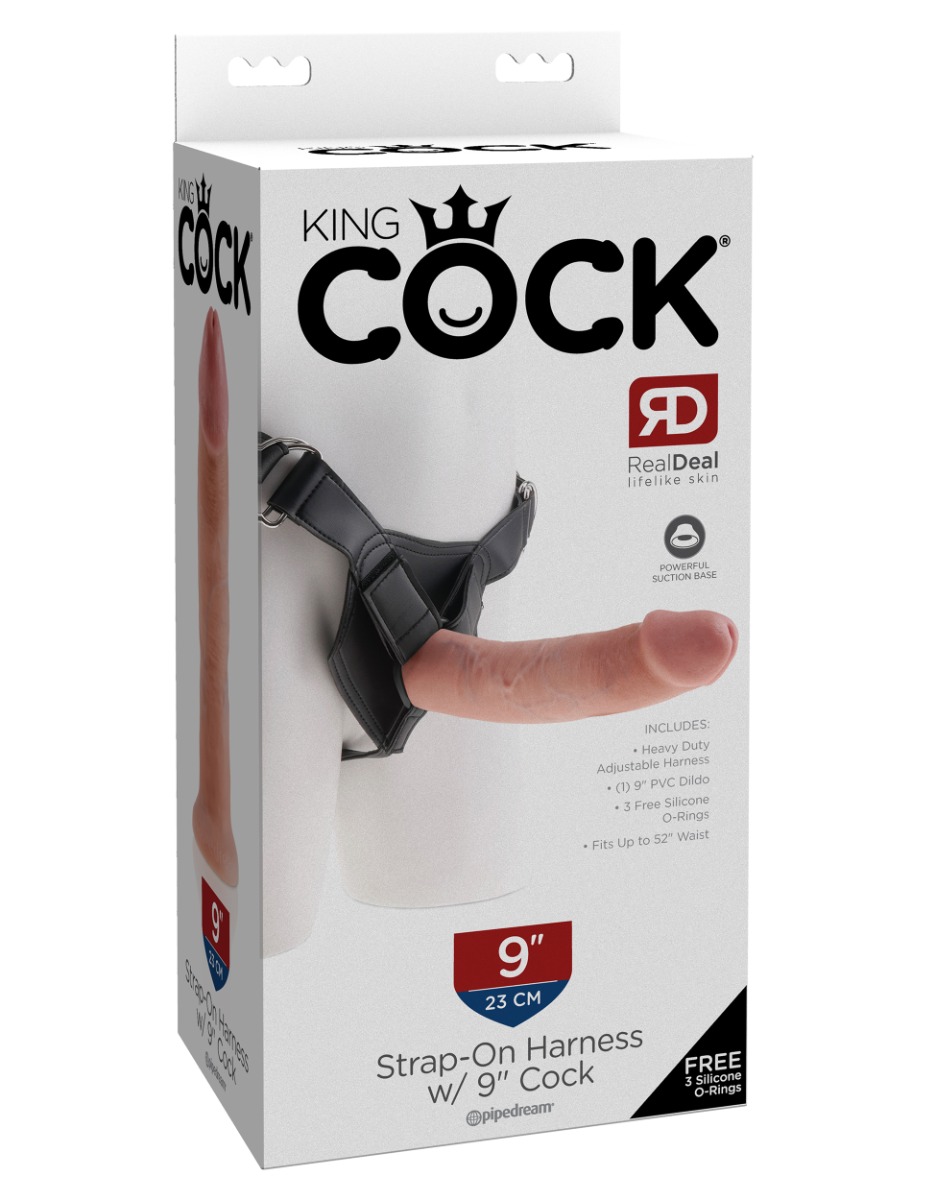 Pipedream – King Cock – Strap on Harness with 9″ Cock – Light