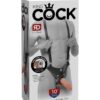 Pipedream – King Cock – 10″ Hollow Strap On Suspender System – Light/Black