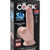 Pipedream – King Cock Plus – 7″ Triple Density Cock With Swinging Balls – Light