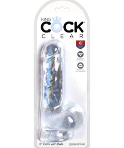 Pipedream – King Cock Clear – 6″ with balls