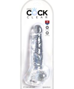 Pipedream – King Cock Clear – 8″ with balls