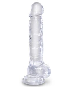 Pipedream – King Cock Clear – 8″ with balls
