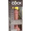 Pipedream – King Cock Elite – 6″ Dual Density Vibrating Silicone Cock – Light