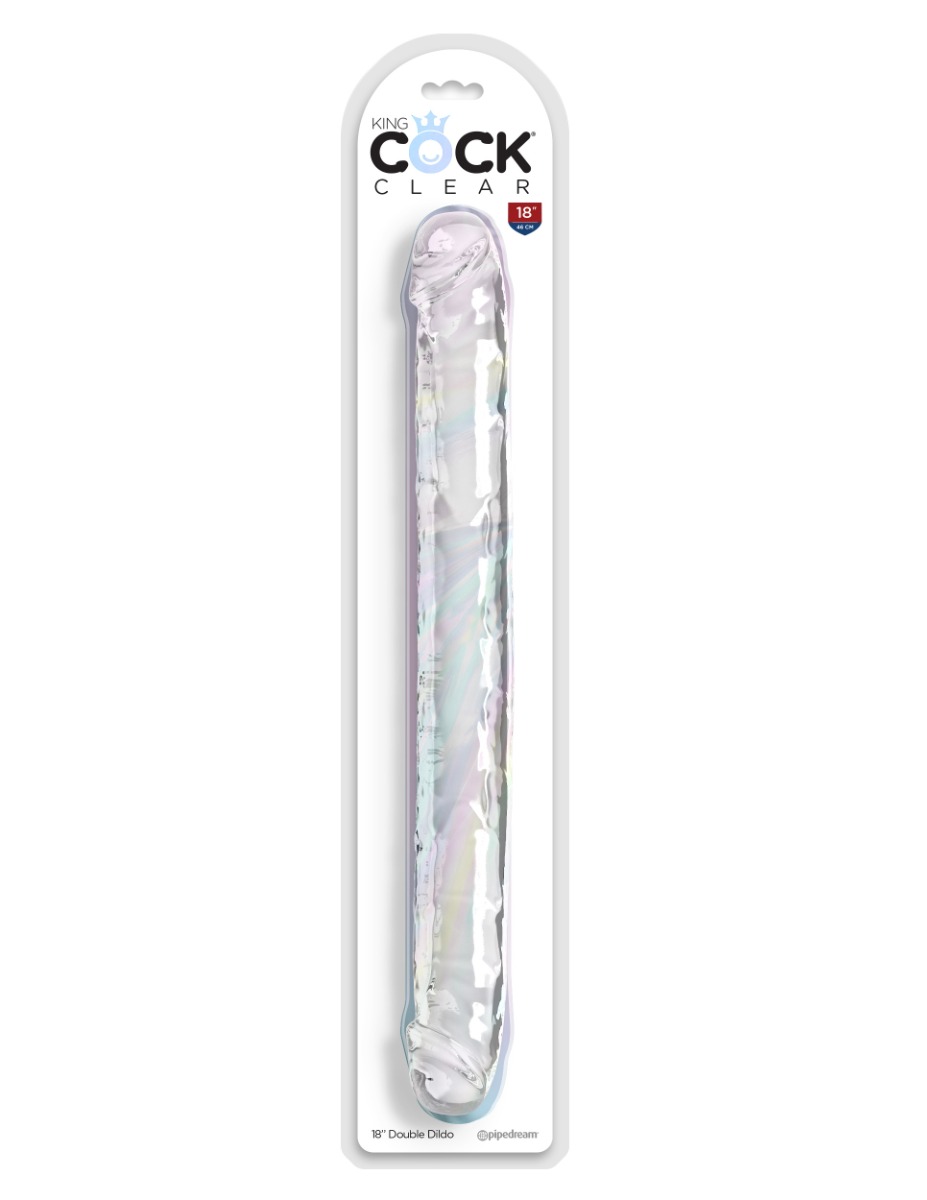 Pipedream – King Cock Clear – 18″ Double Dildo – Clear