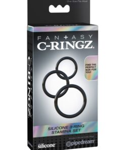 Pipedream – Fantasy C-Ringz – Silicone 3-Ring Stamina Set – Black