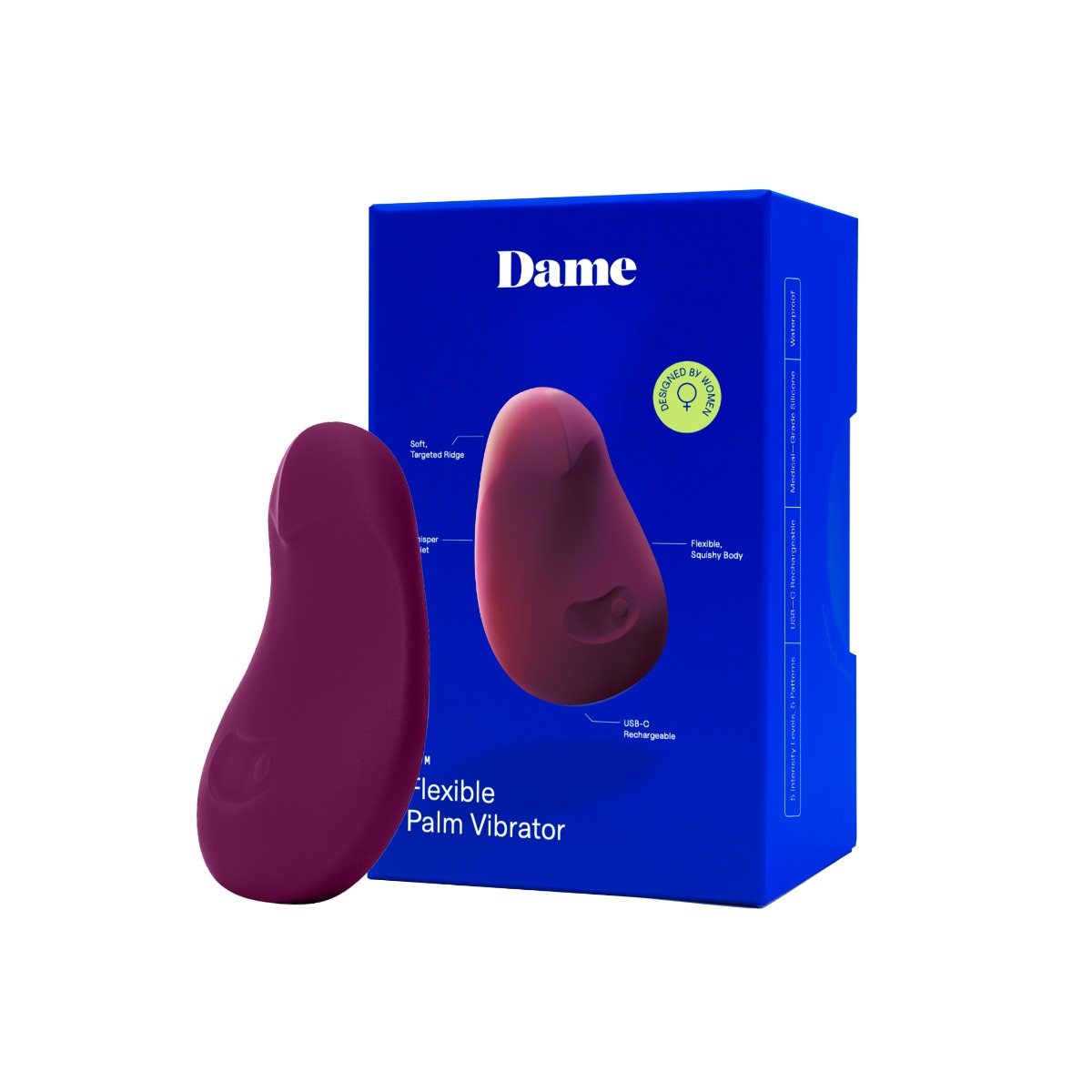 DAME – Pom Flexible Vibrator – Plum