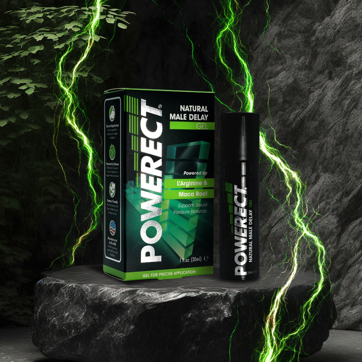 Powerect Natural Delay Gel / Serum 30ml (fragrance free)