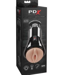 Pipedream – PDX Elite – Cock Compressor Vibrating Stroker – Light/Black
