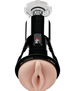 Pipedream – PDX Elite – Cock Compressor Vibrating Stroker – Light/Black