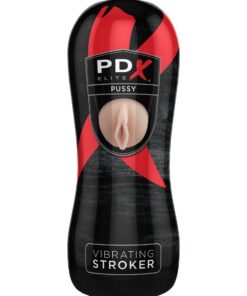 Pipedream – PDX Elite – Vibrating Pussy Stroker – Light/Black