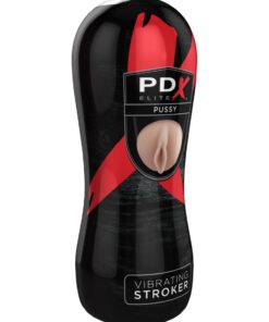 Pipedream – PDX Elite – Vibrating Pussy Stroker – Light/Black