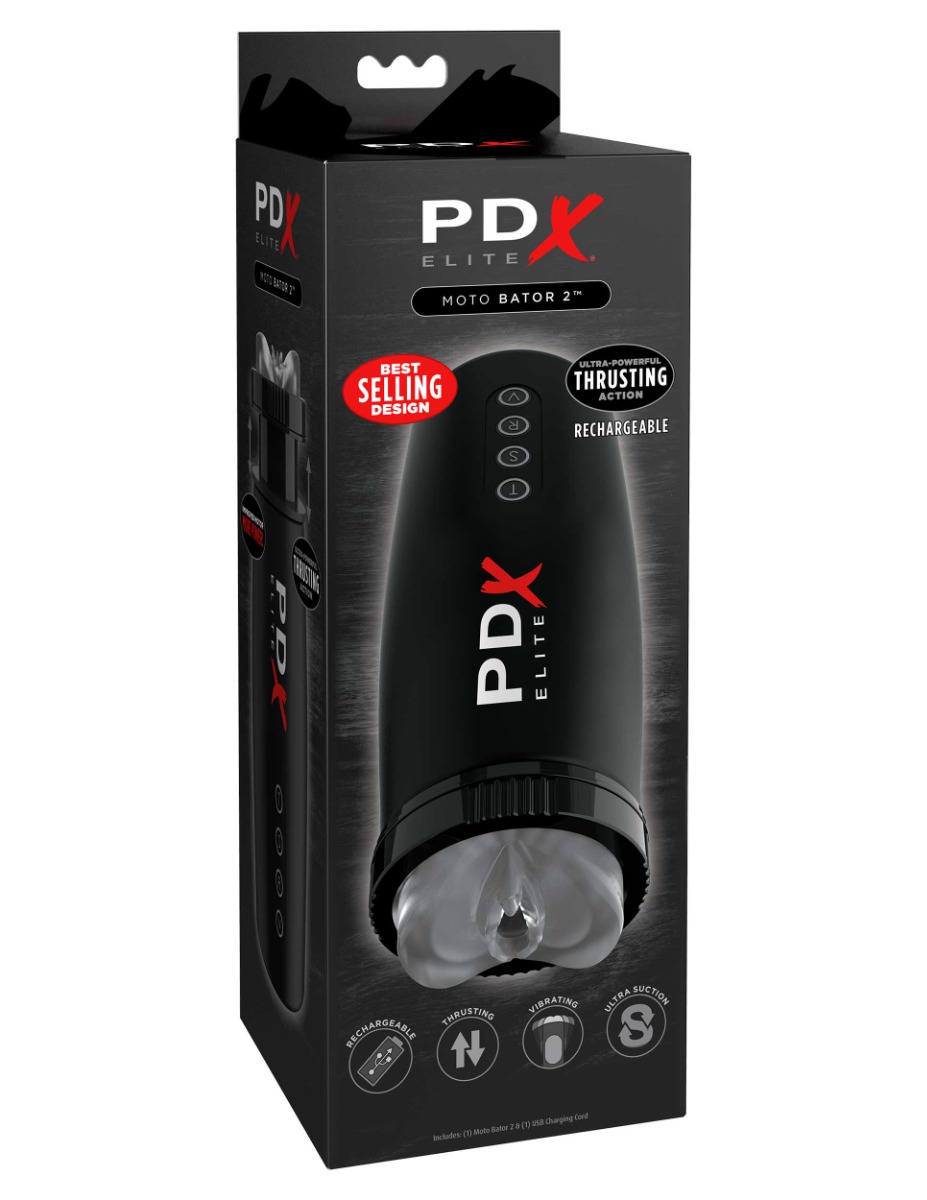 Pipedream – PDX Elite – Motorbator 2 – Clear/Black