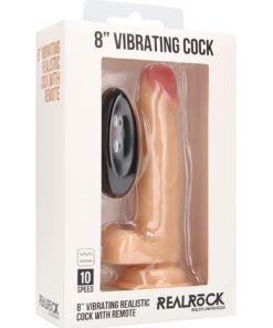 Real Rock - Vibrating Cock & Balls 8 inches - Skin