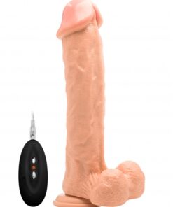 Real Rock - Vibrating Cock & Balls 11 inches - Skin