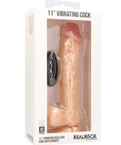 Real Rock - Vibrating Cock & Balls 11 inches - Skin