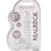 Real Rock Crystal Clear 6" Realistic Dildo With Balls (Transparent)