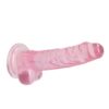 Real Rock Crystal Clear 7" Realistic Dildo With Balls (Pink)