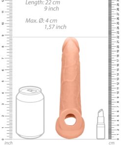 Real Rock Penis Sleeve 9" (Flesh)