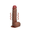 Real Rock – Vibrating Regular Straight Cock with Balls – 7 / 18 cm – Tan