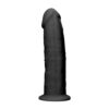Real Rock Silicone Dildo Without Balls 6″ (Black)