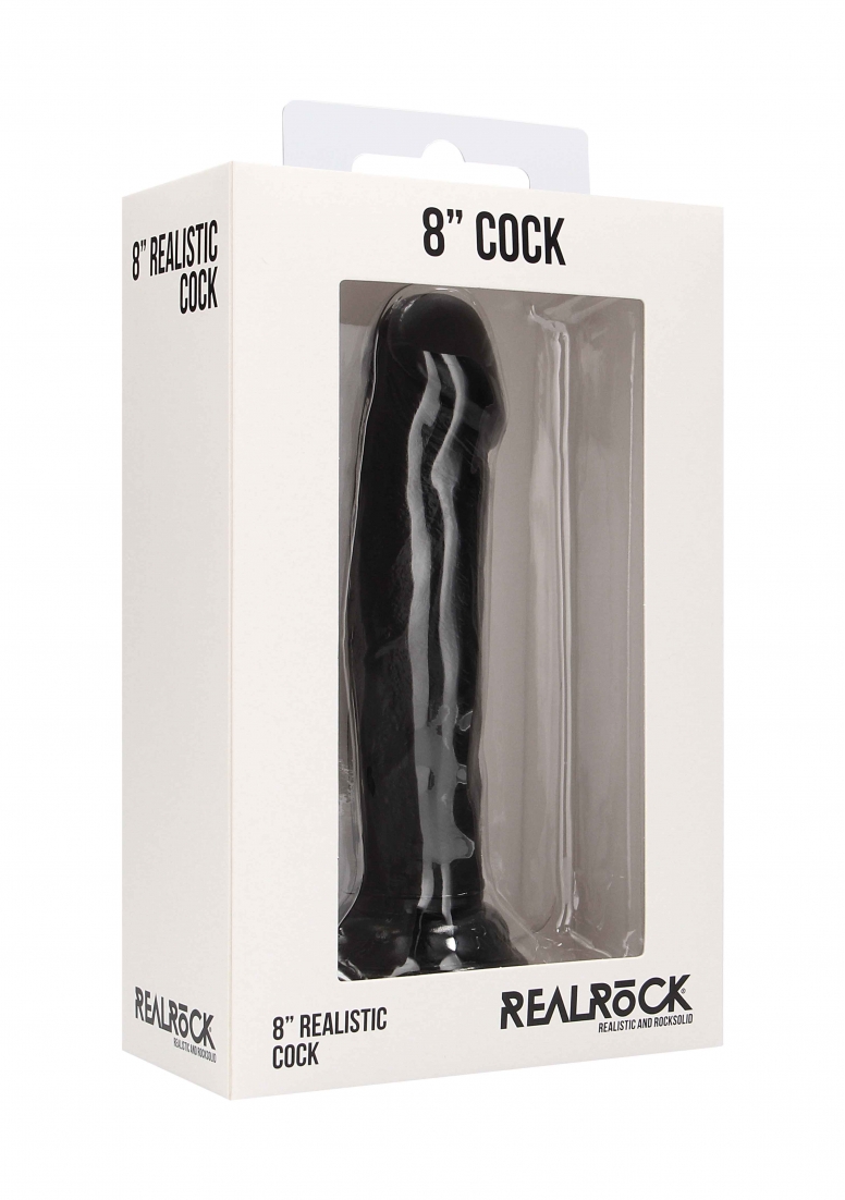 Real Rock – Realistic Dildo 8 inches – Black