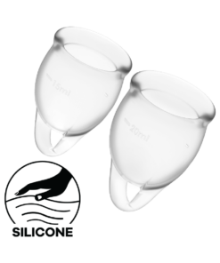Satisfyer Feel Confident Menstruation Cup Clear 2-pack