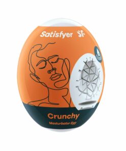 Satisfyer Masturbator Egg Single (Crunchy) - Orange