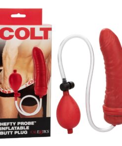 COLT Hefty Probe Inflatable Butt Plug - Red