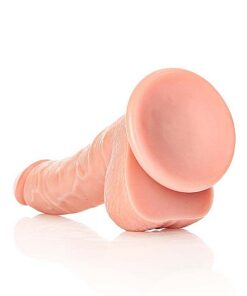 Real Rock - Curved Realistic Dildo & Balls with Suction Cup 7 inches - Skin