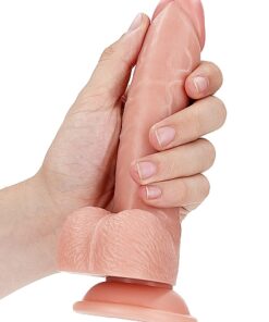 Real Rock - Curved Realistic Dildo & Balls with Suction Cup 7 inches - Skin