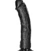 Real Rock - Curved Realistic Dildo with Suction Cup 9 inches - Black