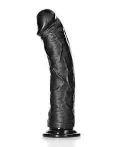 Real Rock - Curved Realistic Dildo with Suction Cup 9 inches - Black