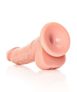 Real Rock - Curved Realistic Dildo & Balls with Suction Cup 6 inches - Skin