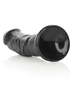 Real Rock - Curved Realistic Dildo with Suction Cup 9 inches - Black