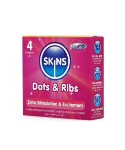 Skins Condoms Dots & Ribs 4 Pack