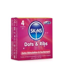 Skins Condoms Dots & Ribs 4 Pack