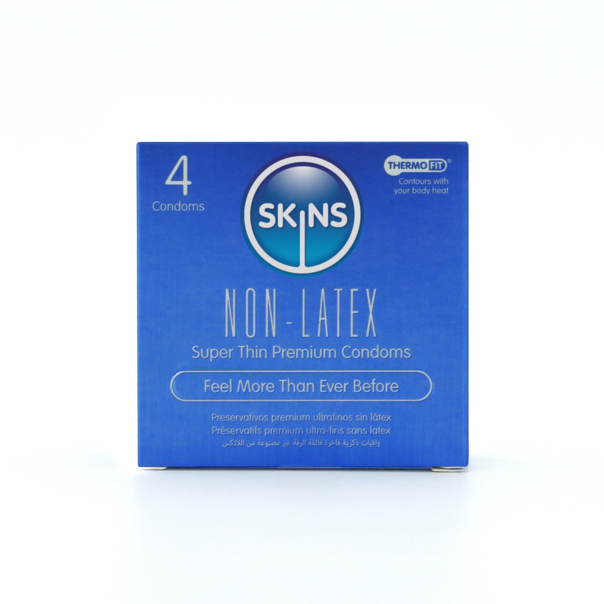 Skins Condoms Non-Latex 4 Pack packaging