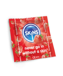 Skins Condoms Strawberry Flavour FOIL. (BAG 500)