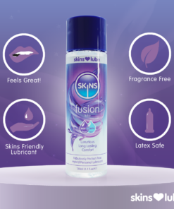Skins Fusion Hybrid Silicone and Water Based Lubricant 4.4 fl oz (130ml)