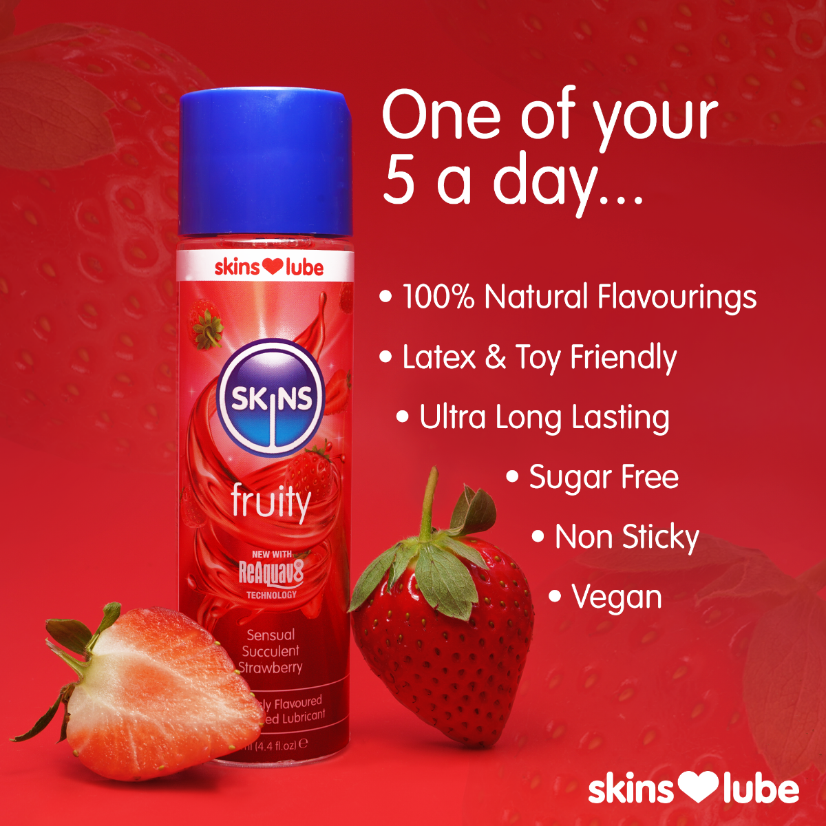 Skins Strawberry Water Based Lubricant – 5ml Foil